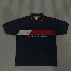 Tommy Hilfiger Black and Red Polo Shirt